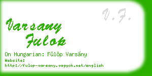 varsany fulop business card
