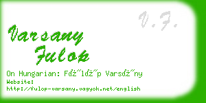 varsany fulop business card